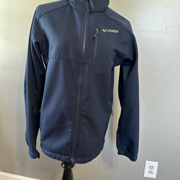 Columbia ascender, softshell, full zip men’s jacket size medium navy blue - Picture 6 of 16